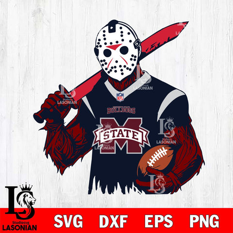 Mississippi State Bulldogs Jason Voorhees Horror 11 Svg Eps Dxf Png File, NCAA svg, Digital Download, Instant Download