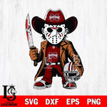 Mississippi State Bulldogs Jason Voorhees Horror Svg Eps Dxf Png File, NCAA svg, Digital Download, Instant Download