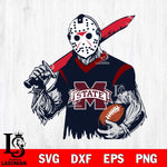 Mississippi State Bulldogs Jason Voorhees Horror Halloween 2 Svg Eps Dxf Png File, NCAA svg, Digital Download, Instant Download