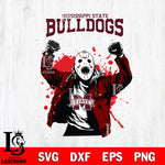 Mississippi State Bulldogs Jason Voorhees Horror Halloween 3 Svg Eps Dxf Png File, NCAA svg, Digital Download, Instant Download