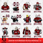 Mississippi State Bulldogs Jason Voorhees NCAA Bundle 12 SVG Svg Eps Dxf Png File, Digital Download
