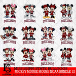 Mississippi State Bulldogs Mickey Minnie Mouse NCAA Bundle 12 Svg Eps Dxf Png File, Bundle NCAA svg , File Cut , Digital Download , Instant Download, Cut Svg Files