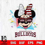 Mississippi State Bulldogs Minnie Mouse Love Sport SVG DXF EPS PNG FILE, NCAA File Cut,Digital Download,Instant Download