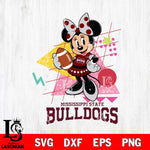 Mississippi State Bulldogs Minnie Mouse Sport SVG DXF EPS PNG FILE, NCAA File Cut,Digital Download,Instant Download