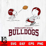 Mississippi State Bulldogs Peanuts play football SVG DXF EPS PNG FILE,Snoopy File Cut, NCAA Digital Download,Instant Download,Christmas Silhouette