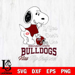 Mississippi State Bulldogs Snoopy If you dont like kiss SVG DXF EPS PNG FILE,Snoopy File Cut, NCAA Digital Download,Instant Download,Christmas Silhouette