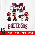 Mississippi State Bulldogs Snoopy Sport 12 Svg Eps Dxf Png File, Digital Download