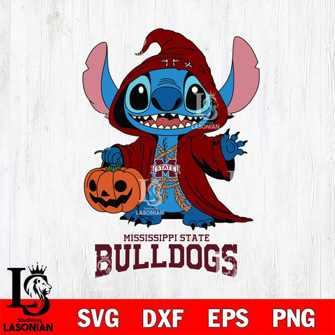 Mississippi State Bulldogs Stitch Horror Svg Eps Dxf Png File, NCAA svg, Digital Download, Instant Download