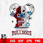 Mississippi State Bulldogs Stitch Horror Halloween 2 Svg Eps Dxf Png File, Digital Download, Instant Download