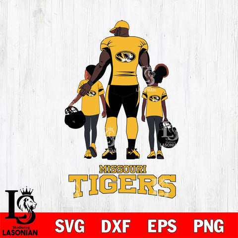 Missouri Tigers 3 Father and son Rugby SVG DXF EPS PNG FILE,NCAA SVG, Father day Digital Download,Instant Download, Silhouette