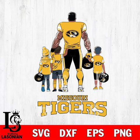 Missouri Tigers 4 Father and son Rugby SVG DXF EPS PNG FILE,NCAA SVG, Father day Digital Download,Instant Download, Silhouette