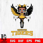 Missouri Tigers Anglel Black Fan Girl Betty Boop, Svg Eps Dxf Png File, Digital Download