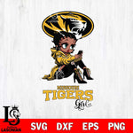 Missouri Tigers Beauty Black Fan Girl Football, Svg Eps Dxf Png File, Digital Download