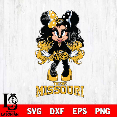 Missouri Tigers Beauty Minnie Mouse Svg Eps Dxf Png File, Digital Download, Instant Download