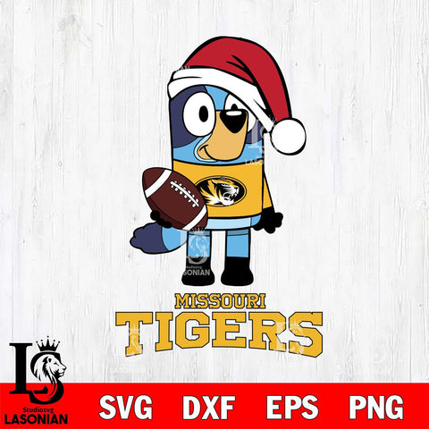 Missouri Tigers Bluey Christmas Svg Eps Dxf Png File, Digital Download