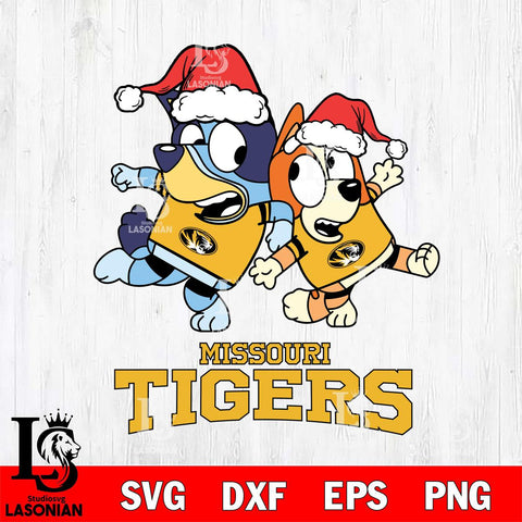 Missouri Tigers Bluey Christmas Holiday Svg Eps Dxf Png File, Digital Download