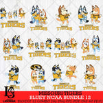 Missouri Tigers Bluey Dace Mode NCAA Bundle 12 SVG Eps Dxf Png File, Digital Download, Instant Download
