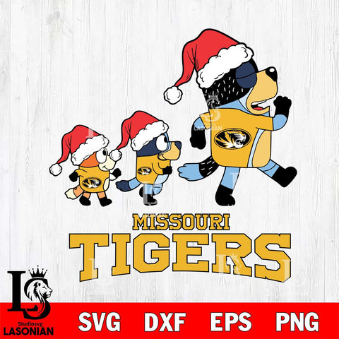Missouri Tigers Bluey Family Christmas Svg Eps Dxf Png File, Digital Download