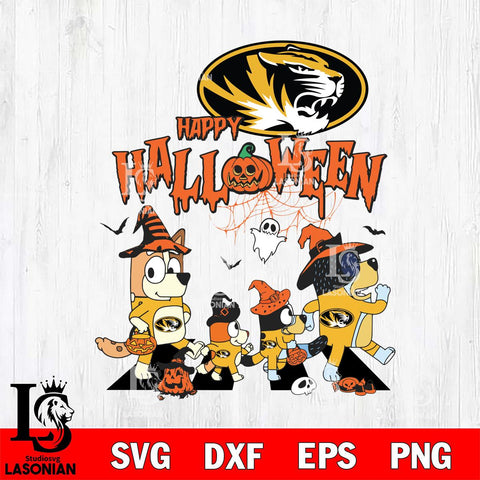 Missouri Tigers Bluey Halloween Family Svg Eps Dxf Png File, Digital Download, Instant Download