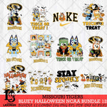 Missouri Tigers Bluey Halloween NCAA 12 SVG Eps Dxf Png File, Bundle NCAA svg, Digital Download, Instant Download