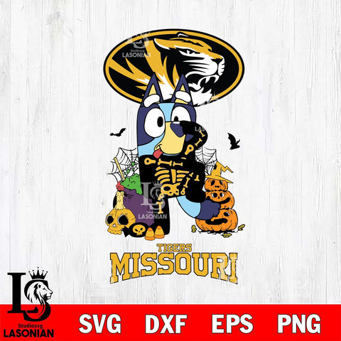 Missouri Tigers Bluey Halloween NCAA 2 Svg Eps Dxf Png File, Digital Download, Instant Download