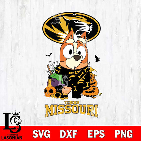 Missouri Tigers Bluey Halloween NCAA Svg Eps Dxf Png File, Digital Download, Instant Download