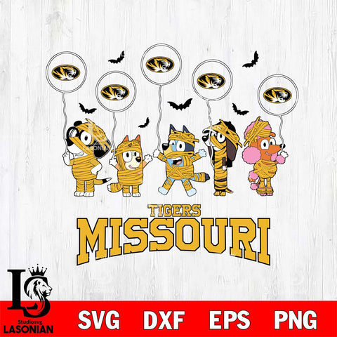 Missouri Tigers Bluey Halloween Spooky Svg Eps Dxf Png File, Digital Download, Instant Download