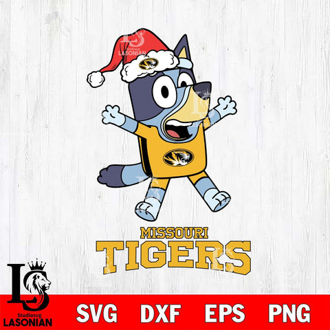 Missouri Tigers Bluey Happy Christmas Svg Eps Dxf Png File, Digital Download