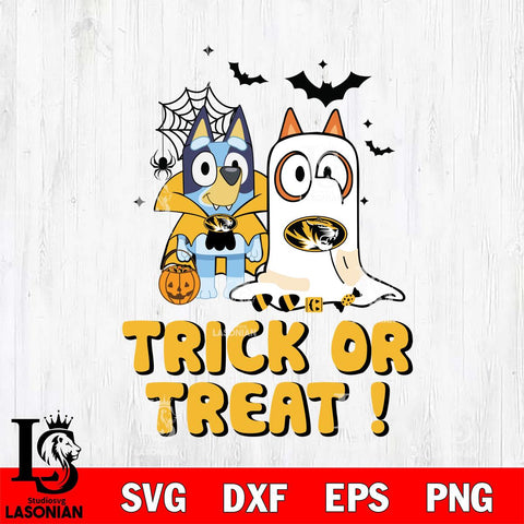Missouri Tigers Bluey Trick or Treat Halloween Svg Eps Dxf Png File, Digital Download, Instant Download