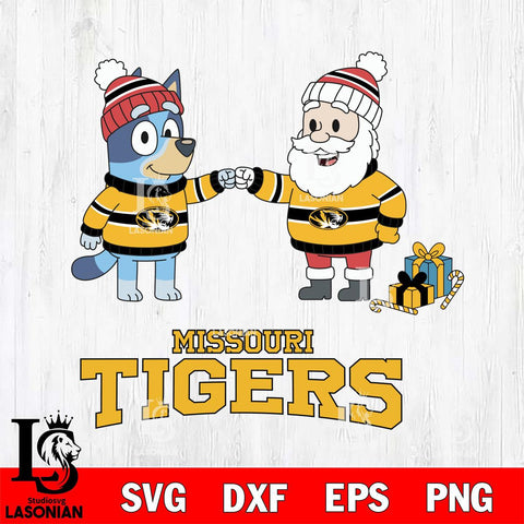 Missouri Tigers Bluey With Satan Christmas File Cut, NCAA SVG DXF EPS PNG FILE, Digital Download,Instant Download, Silhouette