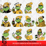 Missouri Tigers Boujee Grinch NCAA Bundle 12 SVG Eps Dxf Png File, Digital Download, Instant Download