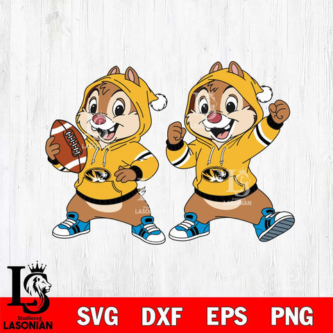 Missouri Tigers Chip và Dale Football File Cut, NCAA SVG DXF EPS PNG FILE, Digital Download , Criucut , Silhouette