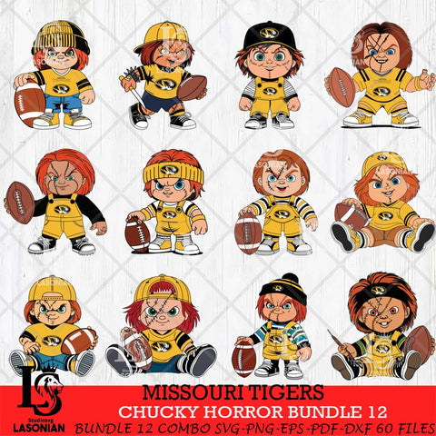 Missouri Tigers Chucky Horror Bundle 12 SVG Eps Dxf Png File, Bundle NCAA svg, Digital Download, Instant Download