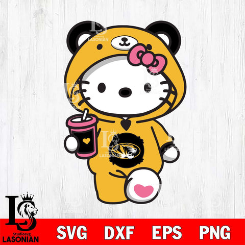 Missouri Tigers Cute Hello Kitty Svg Eps Dxf Png File, Digital Download, Instant Download