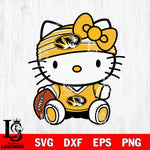 Missouri Tigers Cute Hello Kitty Football 12 Svg Eps Dxf Png File, NCAA svg, Digital Download, Instant Download