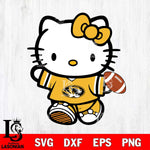 Missouri Tigers Cute Hello Kitty Football 7 Svg Eps Dxf Png File, NCAA svg, Digital Download, Instant Download