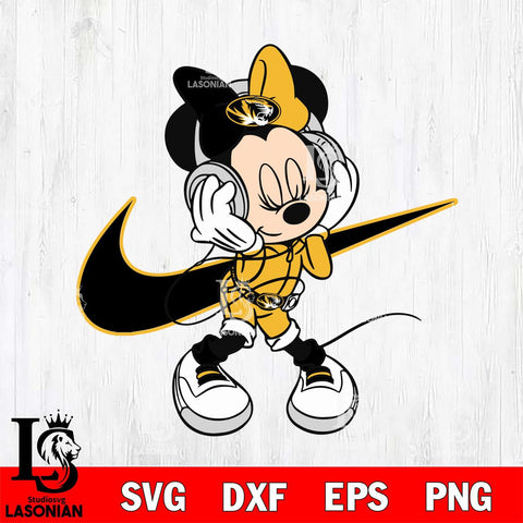 Missouri Tigers Cute Minnie Mouse Dancing Svg Eps Dxf Png File, NCAA svg, Digital Download, Instant Download