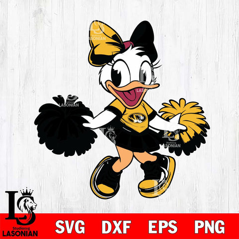 Missouri Tigers Daisy Duck Cheerleader Svg Eps Dxf Png File, NCAA svg, Digital Download, Instant Download
