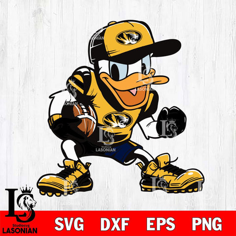 Missouri Tigers Donal Duck Svg Eps Dxf Png File, NCAA svg, Digital Download, Instant Download