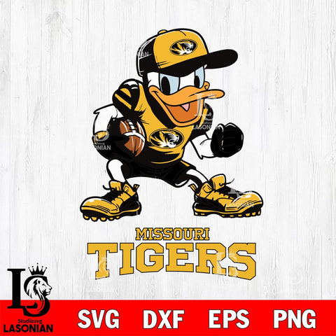 Missouri Tigers Donal Duck Disney, Svg Eps Dxf Png File, Digital Download