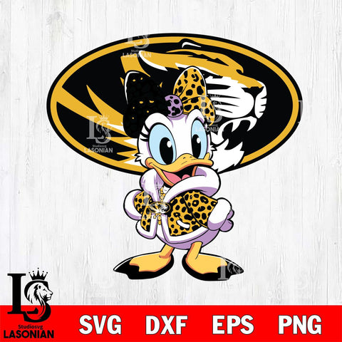 Missouri Tigers Fancy Daisy Duck Disney Svg Eps Dxf Png File, Digital Download, Instant Download