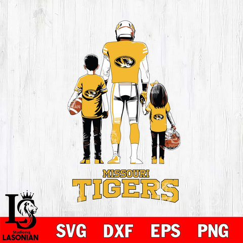 Missouri Tigers Father And Child Football SVG DXF EPS PNG FILE,NCAA SVG, Father day Digital Download,Instant Download, Silhouette