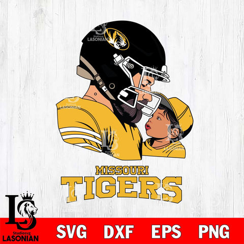 Missouri Tigers Father And Child Rugby SVG DXF EPS PNG FILE,NCAA SVG, Father day Digital Download,Instant Download, Silhouette