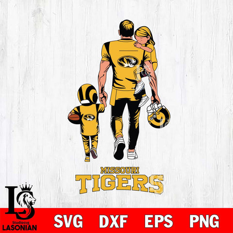 Missouri Tigers Father And Son Football SVG DXF EPS PNG FILE,NCAA SVG, Father day Digital Download,Instant Download, Silhouette