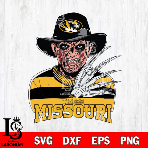 Missouri Tigers Freddy Krueger Horror Halloween Svg Eps Dxf Png File, NCAA svg, Digital Download, Instant Download