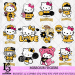 Missouri Tigers Hello Kitty Bundle 12 SVG Svg Eps Dxf Png File, Digital Download, Instant Download