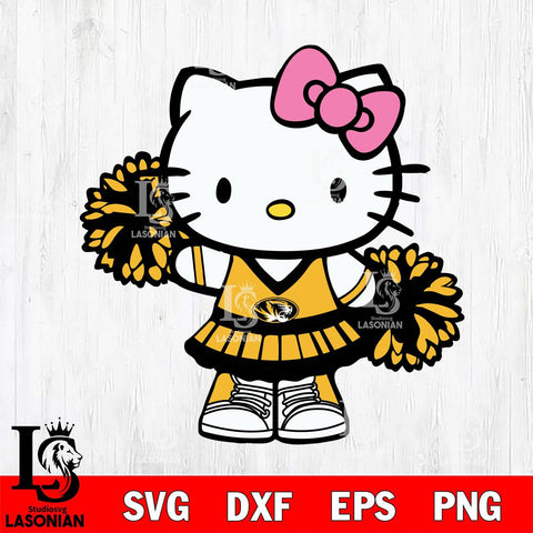 Missouri Tigers Hello Kitty Cheerleader 11 Svg Eps Dxf Png File, Digital Download, Instant Download