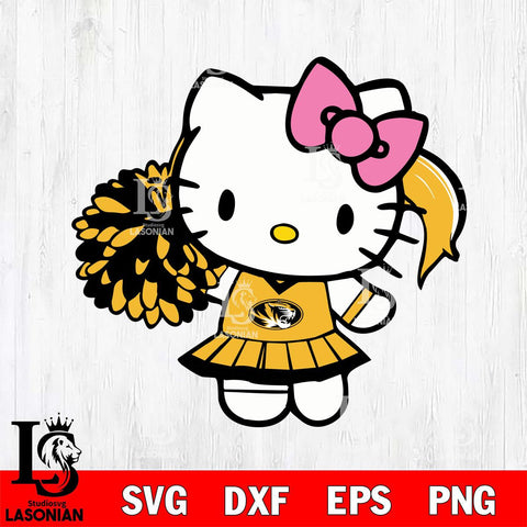 Missouri Tigers Hello Kitty Cheerleader 12 Svg Eps Dxf Png File, Digital Download, Instant Download