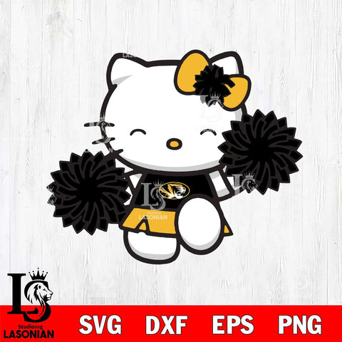 Missouri Tigers Hello Kitty Cheerleader Svg Eps Dxf Png File, Digital Download, Instant Download