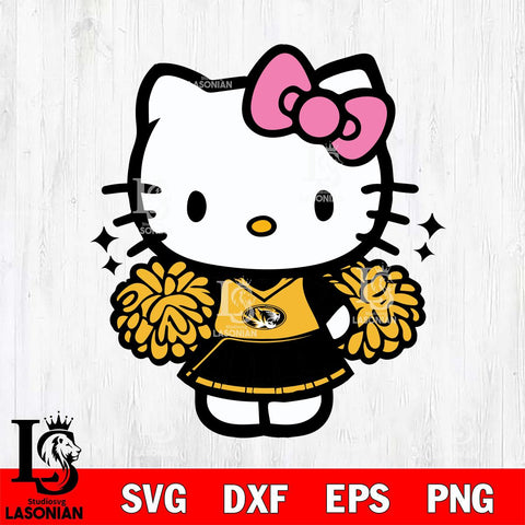 Missouri Tigers Hello Kitty Cheerleader Svg Eps Dxf Png File, Digital Download, Instant Download
